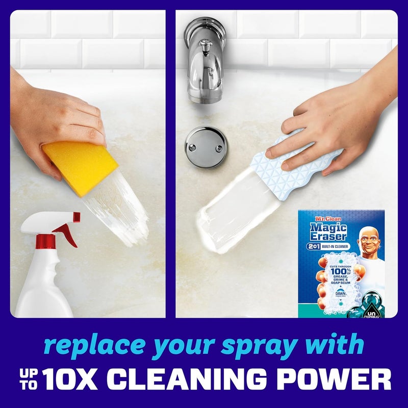Mr Clean Magic Eraser Foaming Sponge, All Purpose Cleaner, Dawn Cleaning Power, Wall, Sneaker, Oven Cleaner, Kitchen, Bathroom, Shower Cleaning Supplies, Scrubber, Ultra Foamy, 7ct - Image 3